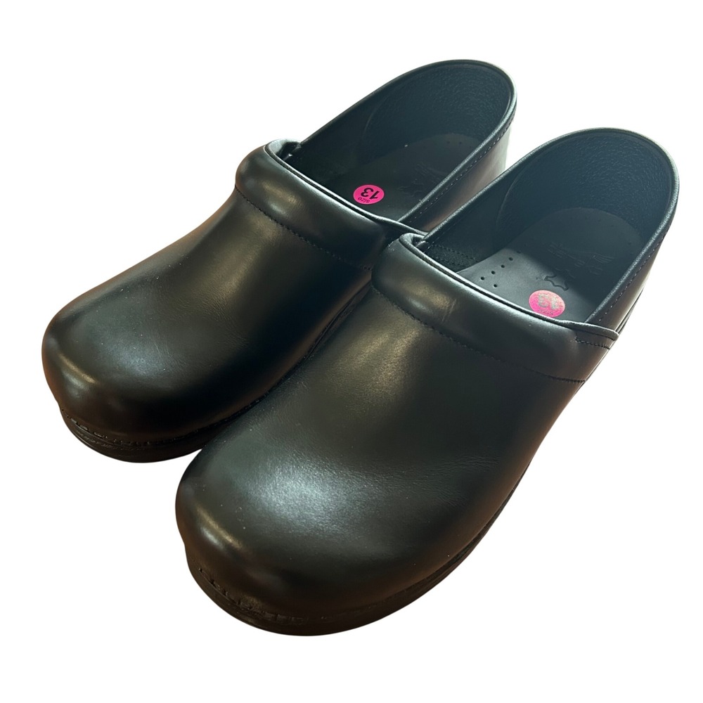 Dansko Professional Clogs Men Black Leather Slip On Work Shoes 48 US 13.5